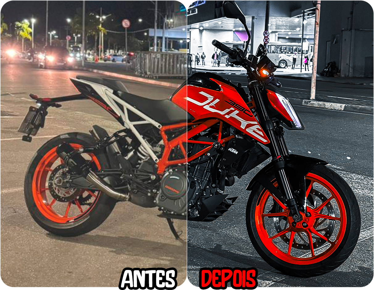 Antes e Depois Rider Looks